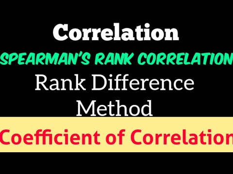 #Rank_Correlation_Coefficient  Rank Difference Method  Spearman's