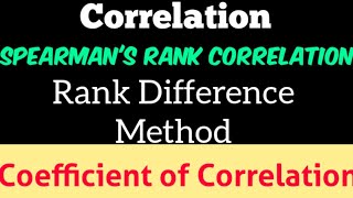 #Rank_Correlation_Coefficient || Rank Difference Method || Spearman's Rank Correlation (Hindi)