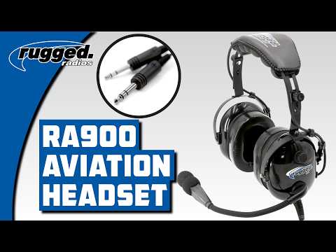 Rugged Air RA900 General Aviation Instructor Pilot Headset with PTT