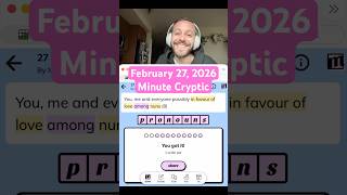 These are hard!! Minute Cryptic February 27, 2026