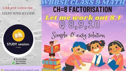 WBBSE CLASS IX MATH CHAPTER 8.1 Study session wbbse