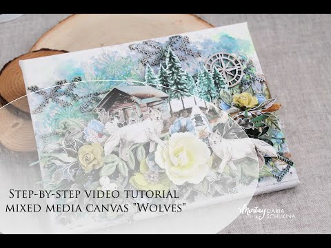 Step-by-step tutorial mixed media canvas 