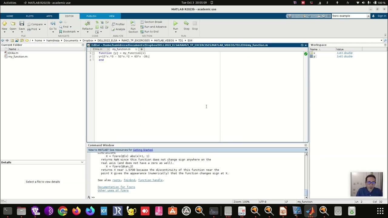 Video 26 fzero MATLAB YouTube