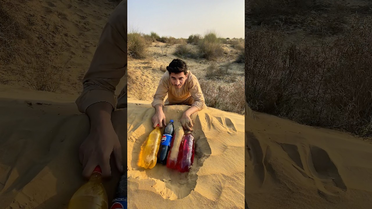 hide drinks 🍻 in desert 🏜️ sand 