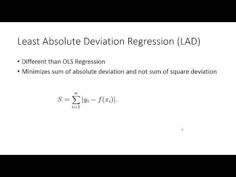 21 - Least Absolute Deviation Regression