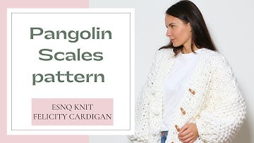 Pangolin Scales pattern for Felicity cardigan by Esenique Knit