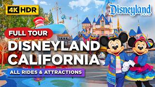 Full Tour of DISNEYLAND CALIFORNIA | ALL Rides and Attractions | Anaheim California USA