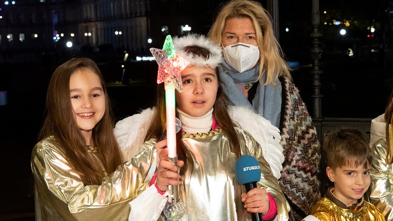 Stuttgarter Christkind eröffnet Glanzlichter auf dem Schlossplatz