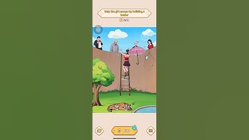 Brain Puzzle Tricky Quest Level 81 - Help The Girl Escape By Building a Ladder - Tiger Escape.