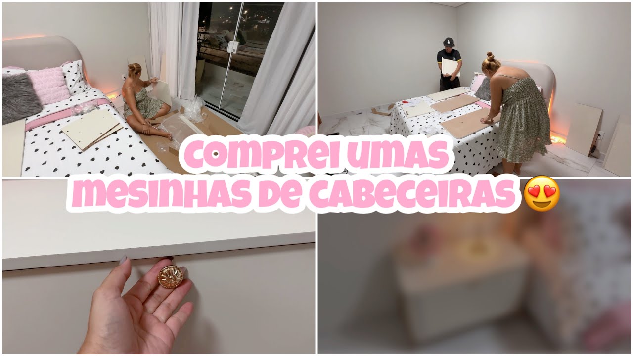 AGORA TEMOS MESINHAS DE CABECEIRA 😍 | NOSSO QUARTO FICOU TÃO LINDO | Tayane Silvia