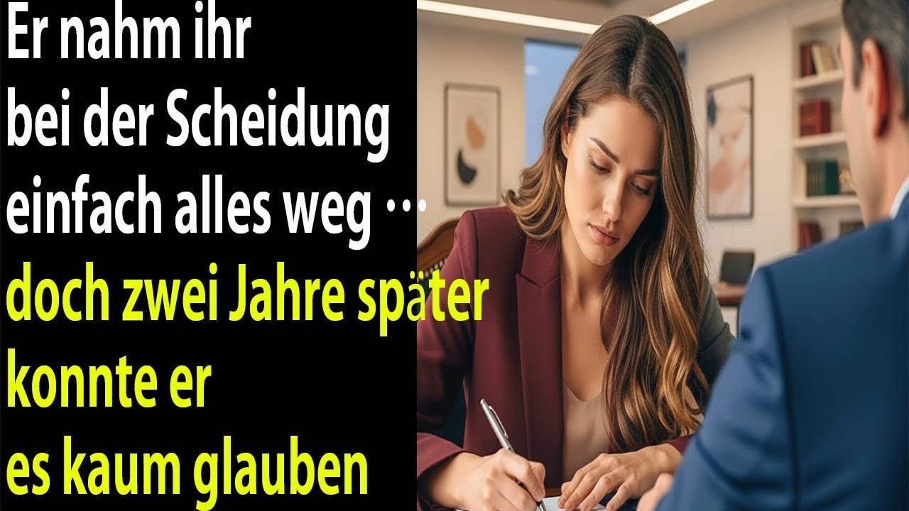 Bei der Scheidung nahm er ihr alles… zwei Jahre später traute er seinen Augen nicht.