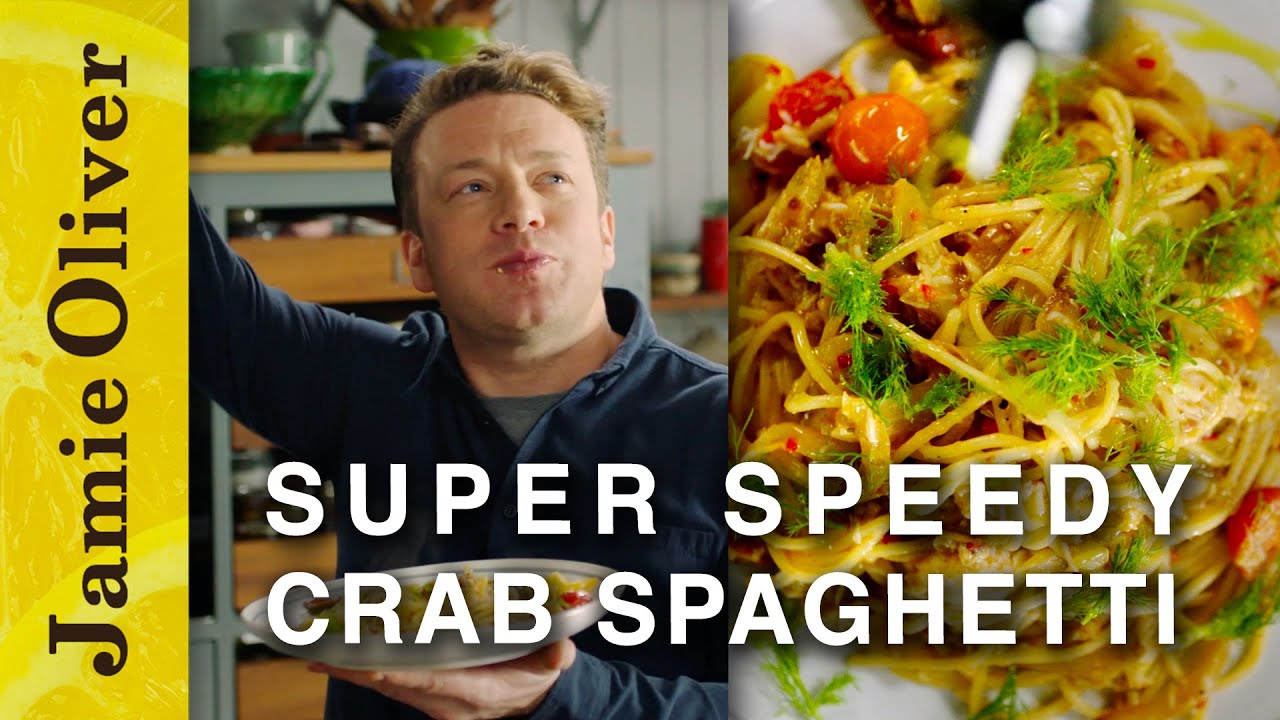 ⁣Super Speedy Crab Spaghetti | Jamie Oliver