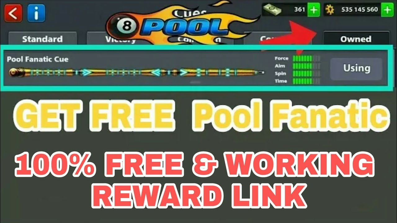 Loot Offer 8 Ball Pool Get Free [ Pool Fantastic Cue ] Reward Link is ...