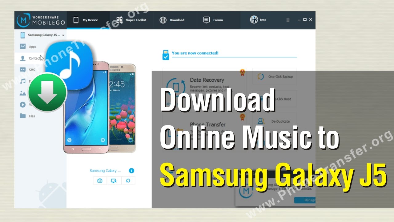 How To Download Online Music To Samsung Galaxy J5 Youtube