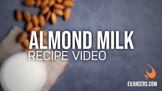 How to make almond milk in a horizontal juicer.
