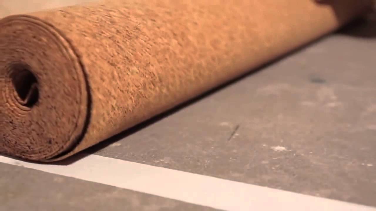 Укладка пробковой подложки - YouTube