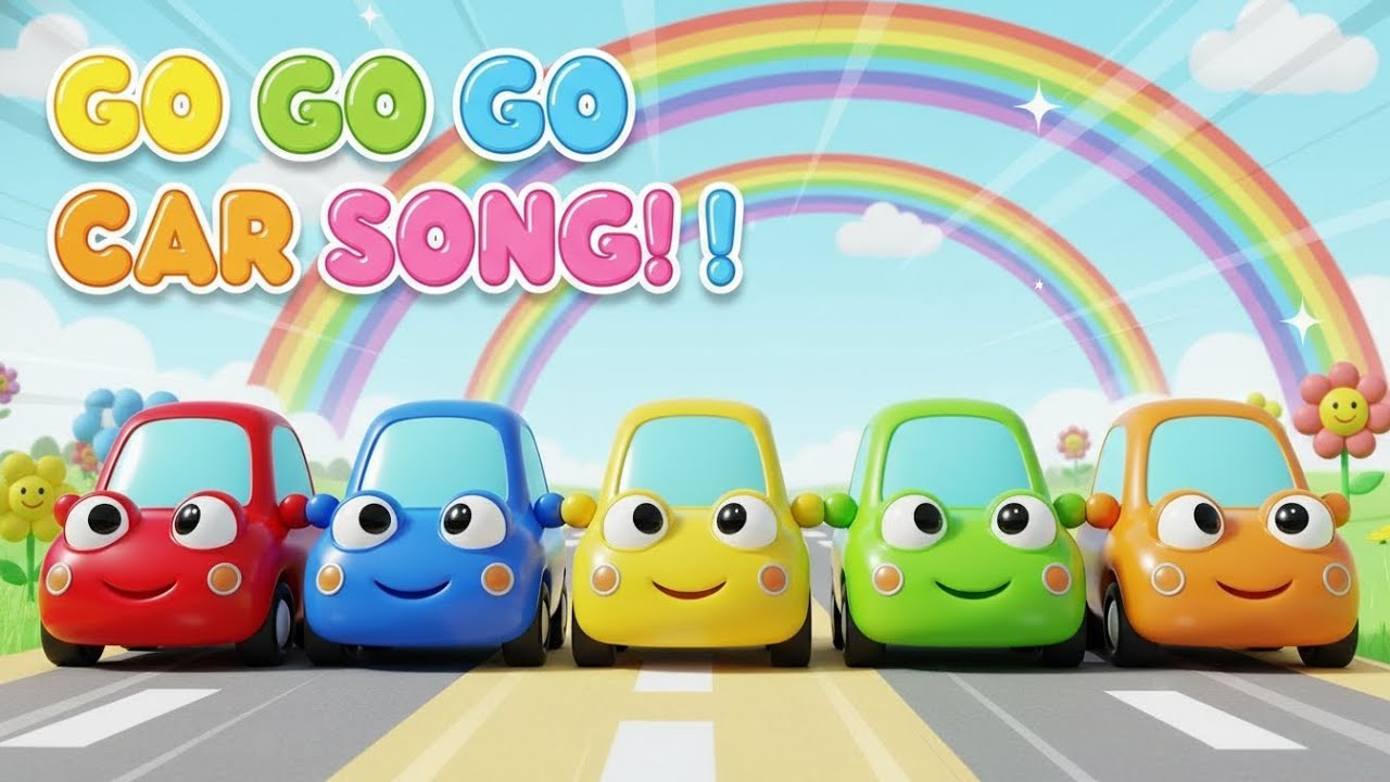 Colorful Cars Adventure 🚗🌈 | Go Go Go Beep Beep | Nursery Rhymes for Toddlers | CocoMoco