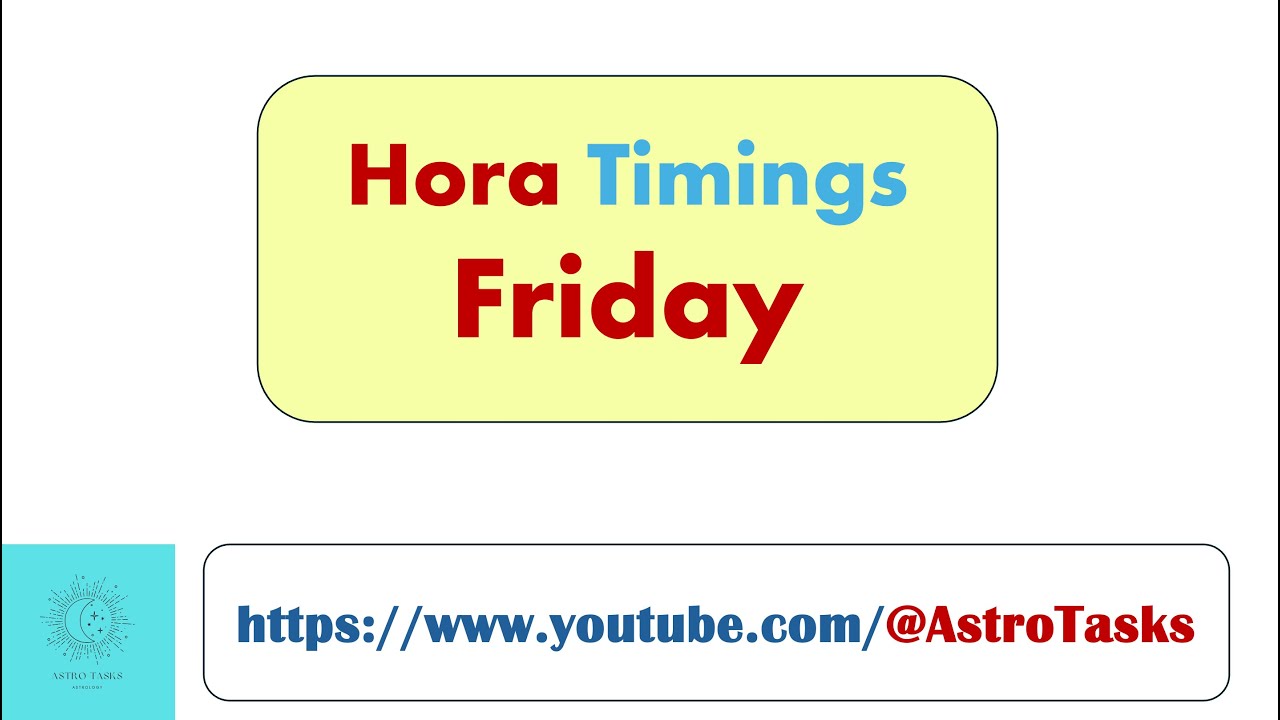 Friday Hora Timings Astrology YouTube friday-hora-timings-astrology-youtube