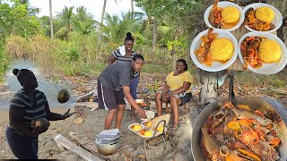 Turn Cornmeal With Brown Stew Fish|| Sponsor By A Lovely Subscriber