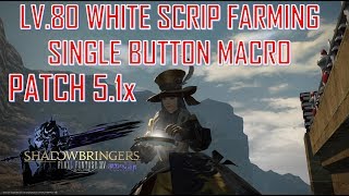 Final Fantasy XIV - Lv 80 White Scrip Farming Single Button Macros