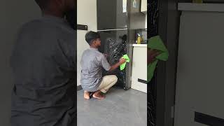 Fredge ko agar bim se saf karunga t kya hoga ????#villalife #goavlog