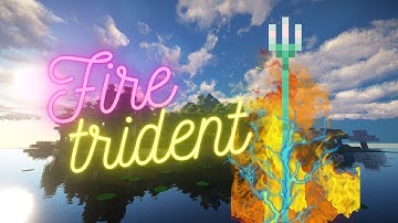 How to make a FIRE trident! [Mcpe Command block tutorial]