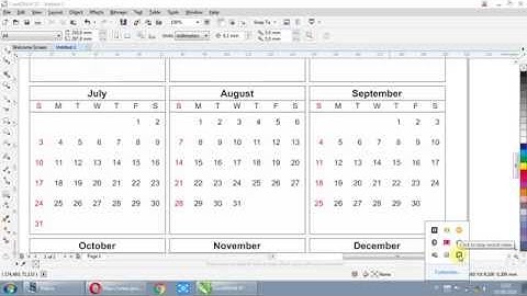How To Make Simple Calendar Automatic With Corel Draw X7