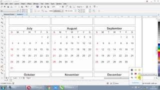 How To Make Simple Calendar Automatic With Corel Draw X7