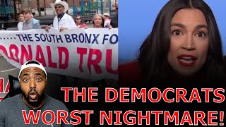 AOC And Democrats COPE AND PANIC Over THOUSANDS Trump Supporters Showing Up To Bronx Rally!