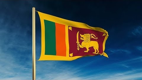 4K Sri Lanka flag slider style. Waving in the wind with cloud background animation Stock video