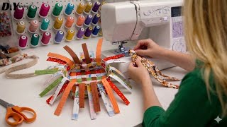 I'm weaving wonderful baskets from fabric scraps. It's an easy DIY
