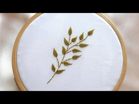Easy leaf stitches | Small leaf embroidery | Embroidery for beginners ...