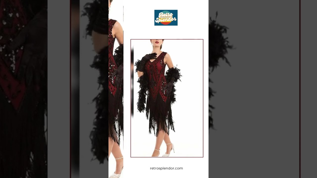 Women'S 1920S Flapper Dress Vintage Swing Fringed Gatsby Roaring 20S Dress