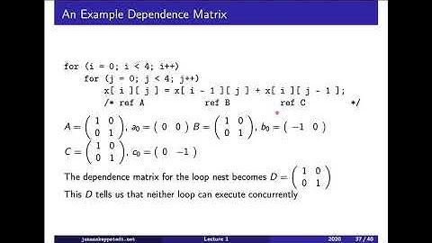F01 / 10: Loop parallelization