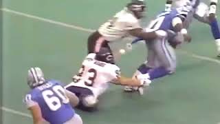 Barry Sanders First Big Game...1st Time Over 100 Yards & 1st of Many Highlights Against the Bears