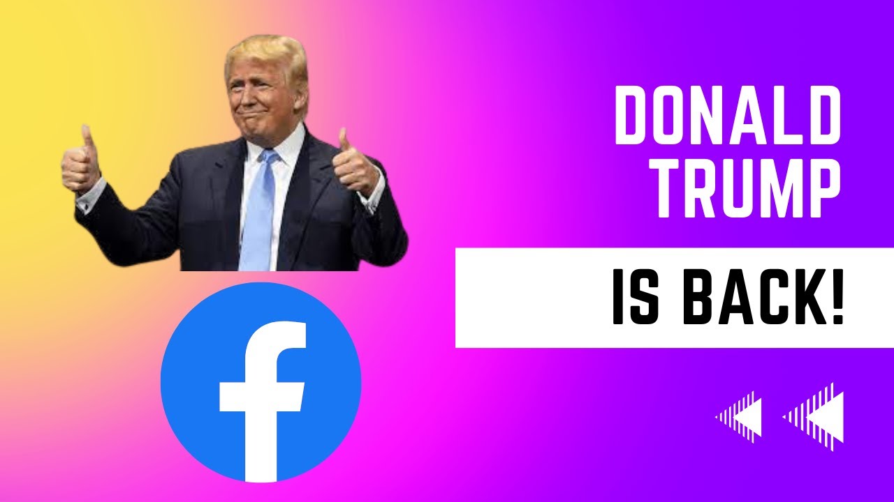 Donald Trump Is Back On Facebook and Instagram - YouTube
