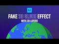 After Effects Tutorial - Animate a fake 3D globe with 2D layers