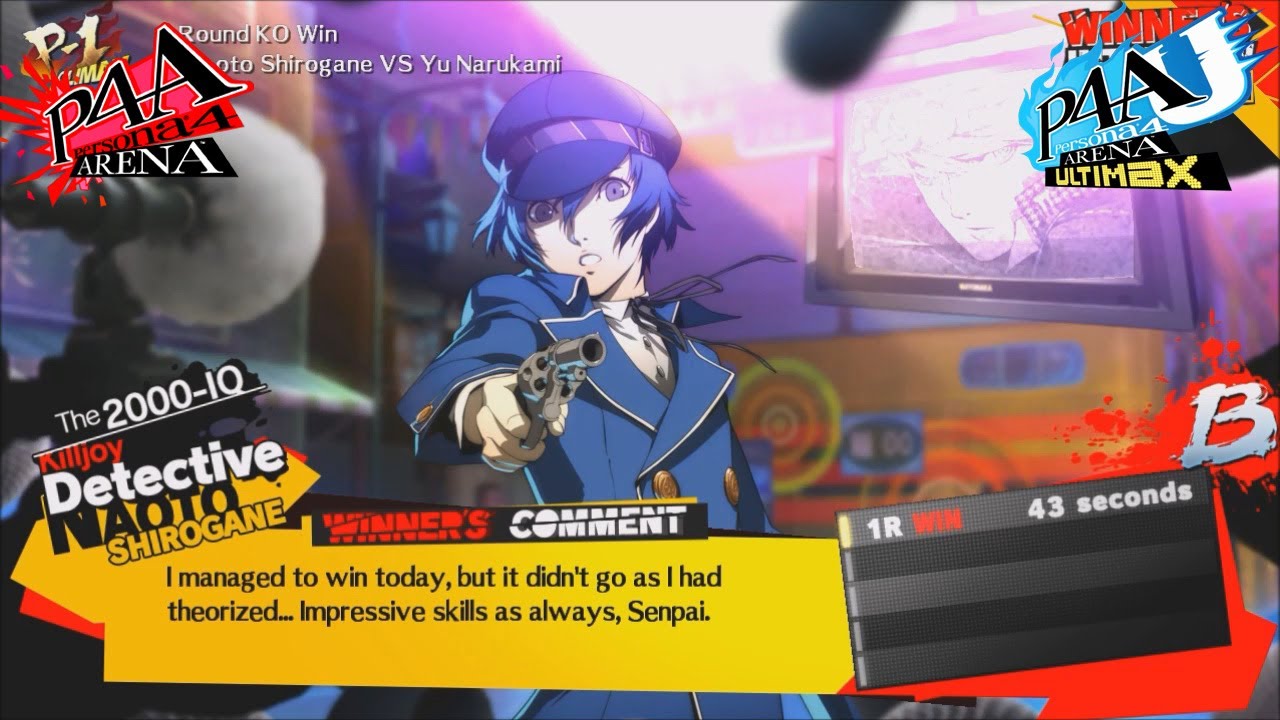 Persona 4: Arena & Arena Ultimax -Winning Quotes- Naoto Shirogane - YouTube