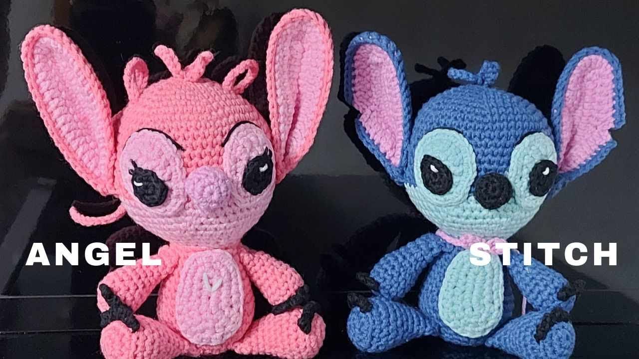 Jucarie crosetata Stitch si Angel Partea a-II-a