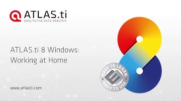 ATLAS ti 8 Windows Working at Home