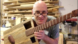 The Upcycled Acoustic Guitar 3 - Top, Bracing, and Saddle @IdRatherMakeItMyself-Net