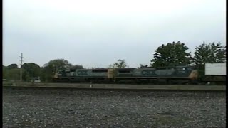 CSX SD50/C40-8W at Greenwich, OH 2000