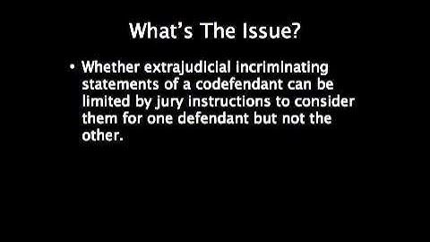 Bruton v United States Case Summary/Case Note