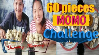 60 piece momo challenge || husband vs wife challenge || ||nepali mukbang || yummy mommy || asmr