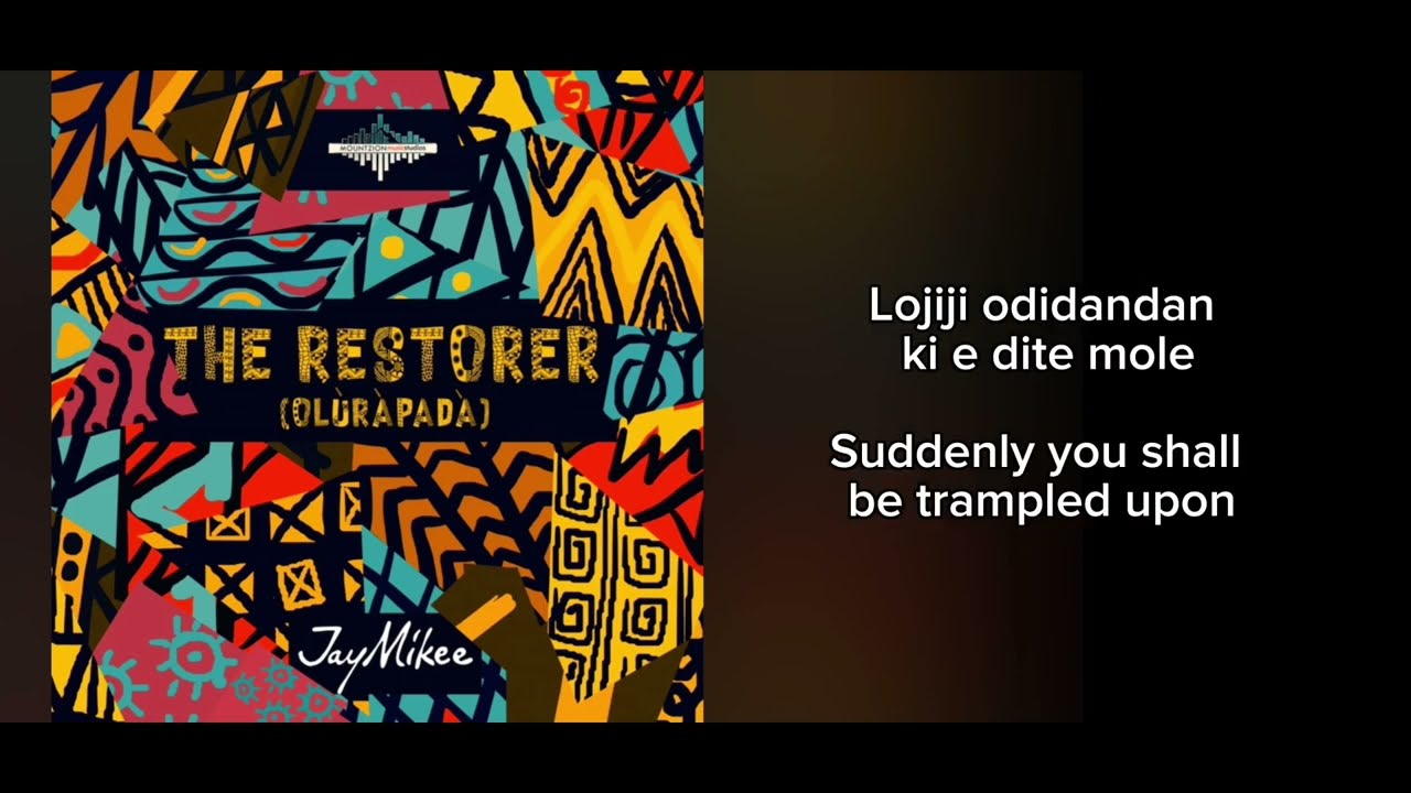 Restorer Olurapada Lyrics video  JayMikees Latest single