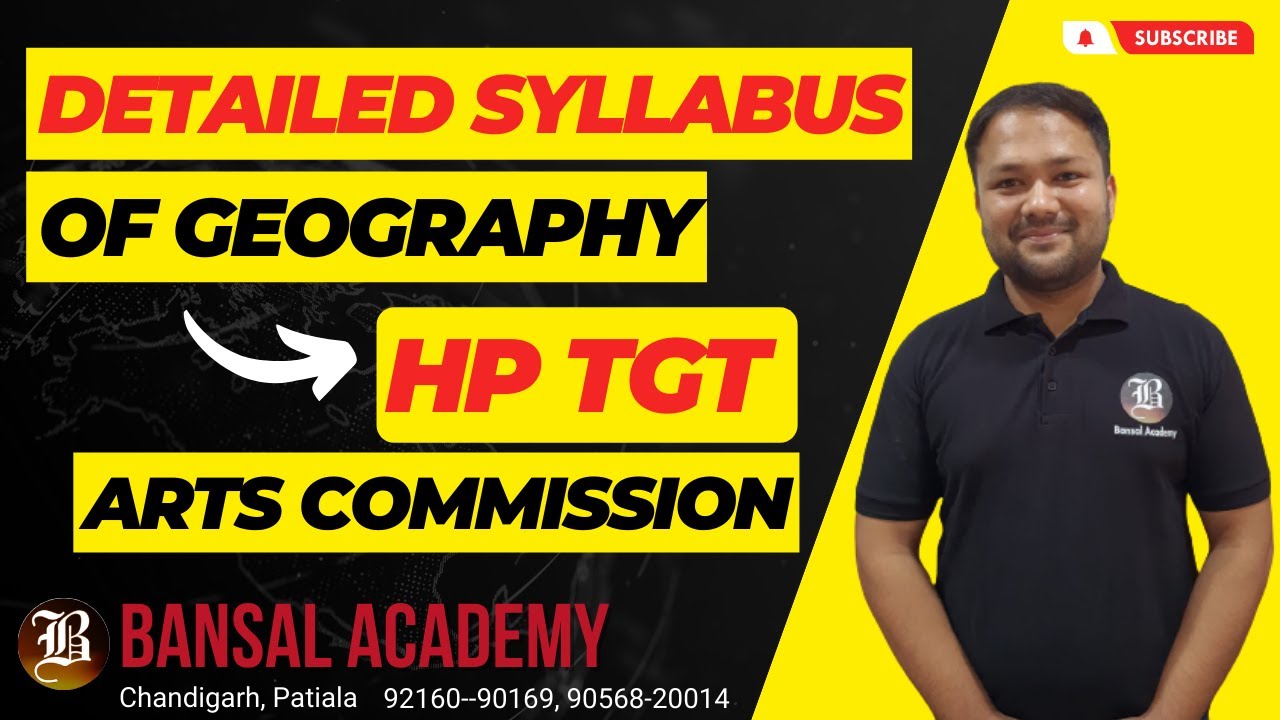 Detailed Syllabus of Geography for HP TGT Recruitment HP TGT Arts
