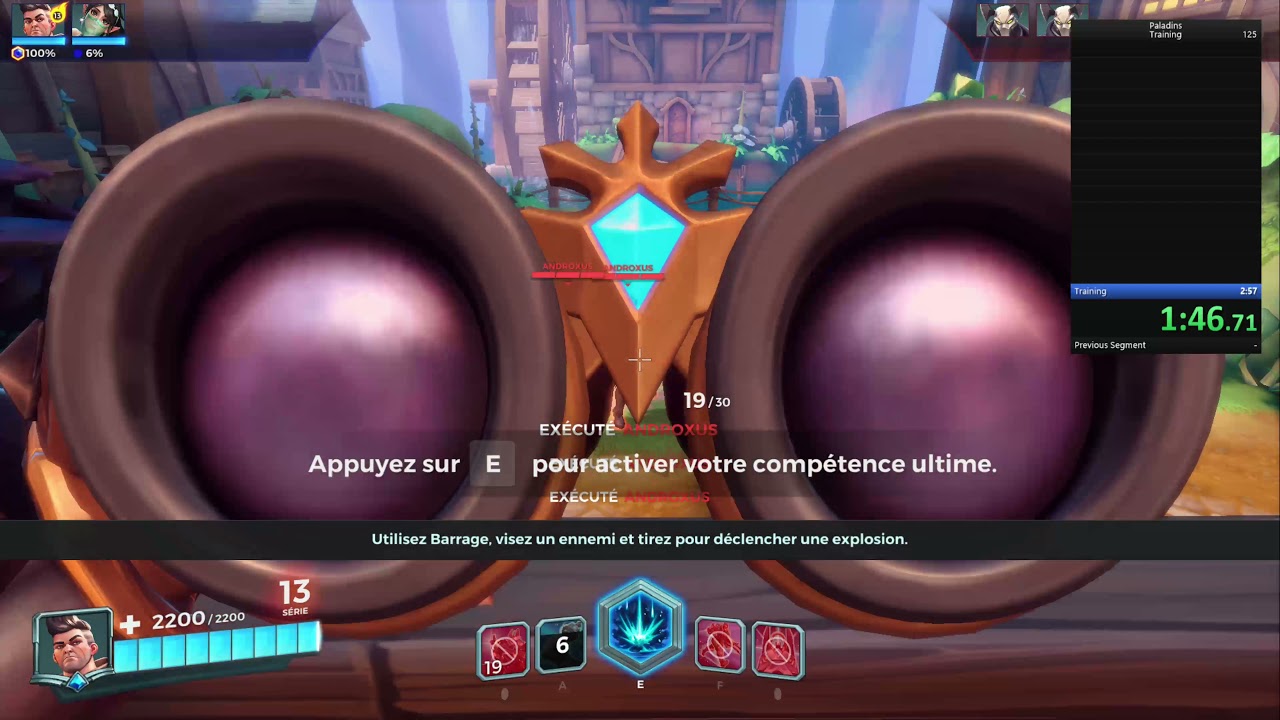 Paladins training speedrun top 13 world(2min:56sec:16)