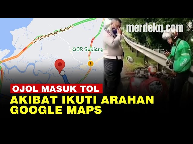 Cerita Driver Ojol Masuk Jalan Tol, Disetop Polisi Ngaku Ikuti Arahan Google Maps class=