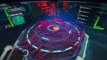 Futuristic user interface tests for holographic world map project