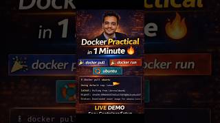 Docker Practical in 1 Minute 🔥 | docker run, pull &amp; container explained